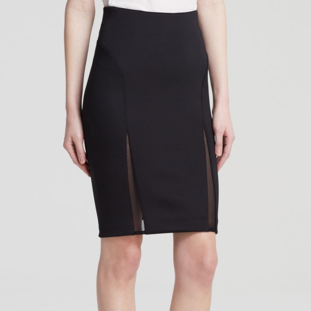 GUESS pencil skirt black with mesh pinup S
